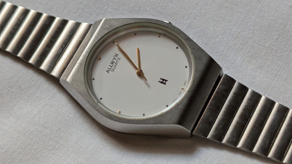 allwyn brushed metal gray (white dial)